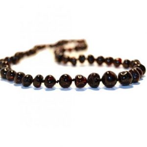 cherry color amber necklace