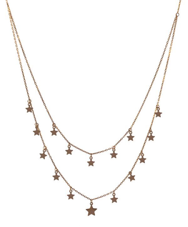 Two Lines Star Silver necklace
